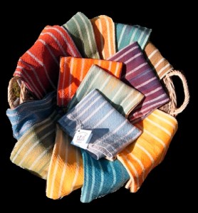 Hand dyed towels Aug